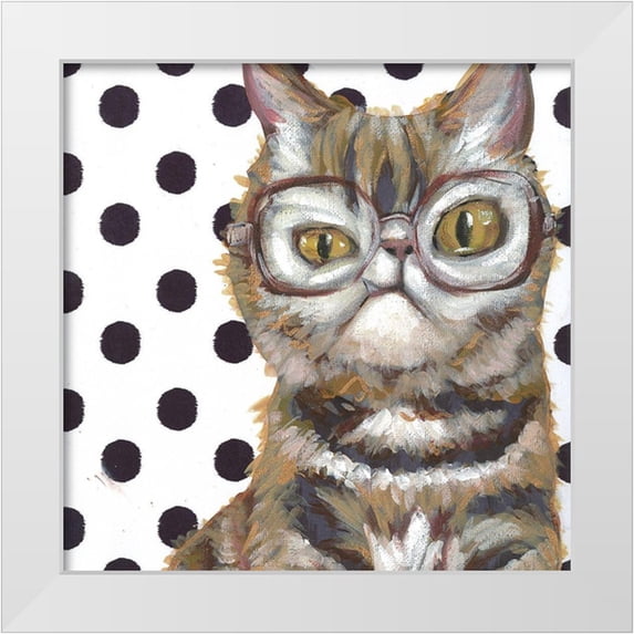 Rutledge, Jennifer 20x20 White Modern Wood Framed Museum Art Print Titled - Dapper Animal IX