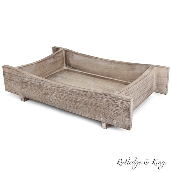 Rutledge & King Baxter Serving Tray - Ottoman Tray/Decorative Tray - Coffee Table Tray/Wooden Tray - Rustic Wood Tray