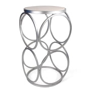 Rutledge & King Britton Round End Table - Accent Table Marble/Silver