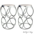 thumbnail image 1 of Rutledge & King Britton Round End Table - Marble/Silver (2 Pack), 1 of 5