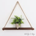 thumbnail image 1 of Rutledge & King Rope Hanging Wooden Wall Shelves - Dark Brown, Single, 1 of 4