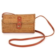 Rutledge & King - Meridian Rattan Crossbody Bag - Oval
