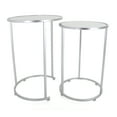 thumbnail image 1 of Rutledge & King Odessa End Table Set Mirrored Accent Table - Silver, 1 of 4