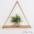 thumbnail image 1 of Rutledge & King Rope Hanging Wooden Wall Shelves - Light Brown, Single, 1 of 4