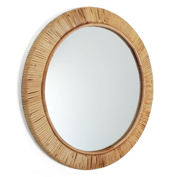 Rutledge & King Seaside Wall Mirror - Round Rattan Mirror - Medium - 2 Pack