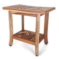 thumbnail image 1 of Rutledge & King Teak Shower Bench - Indoor/Outdoor Shower Stool - Chevron, 1 of 4