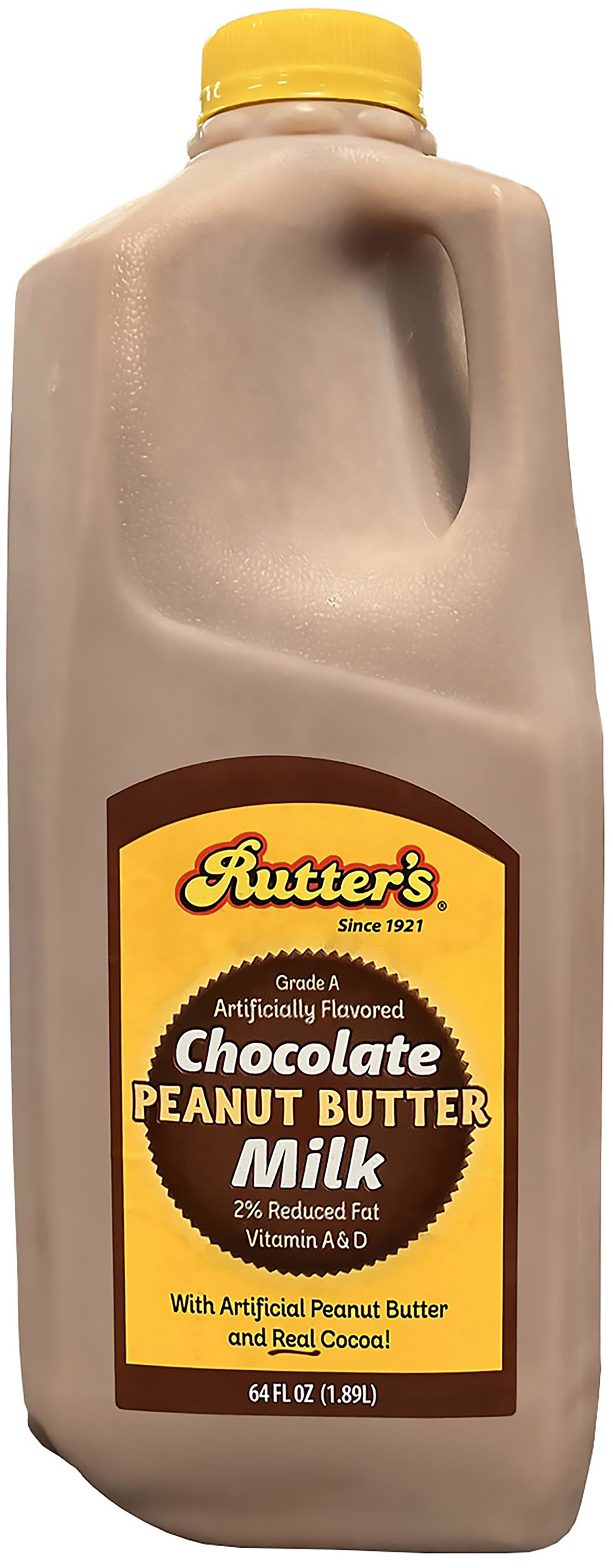 Rutters Chocolate Peanut Butter Milk, Half Gallon, Plastic Jug