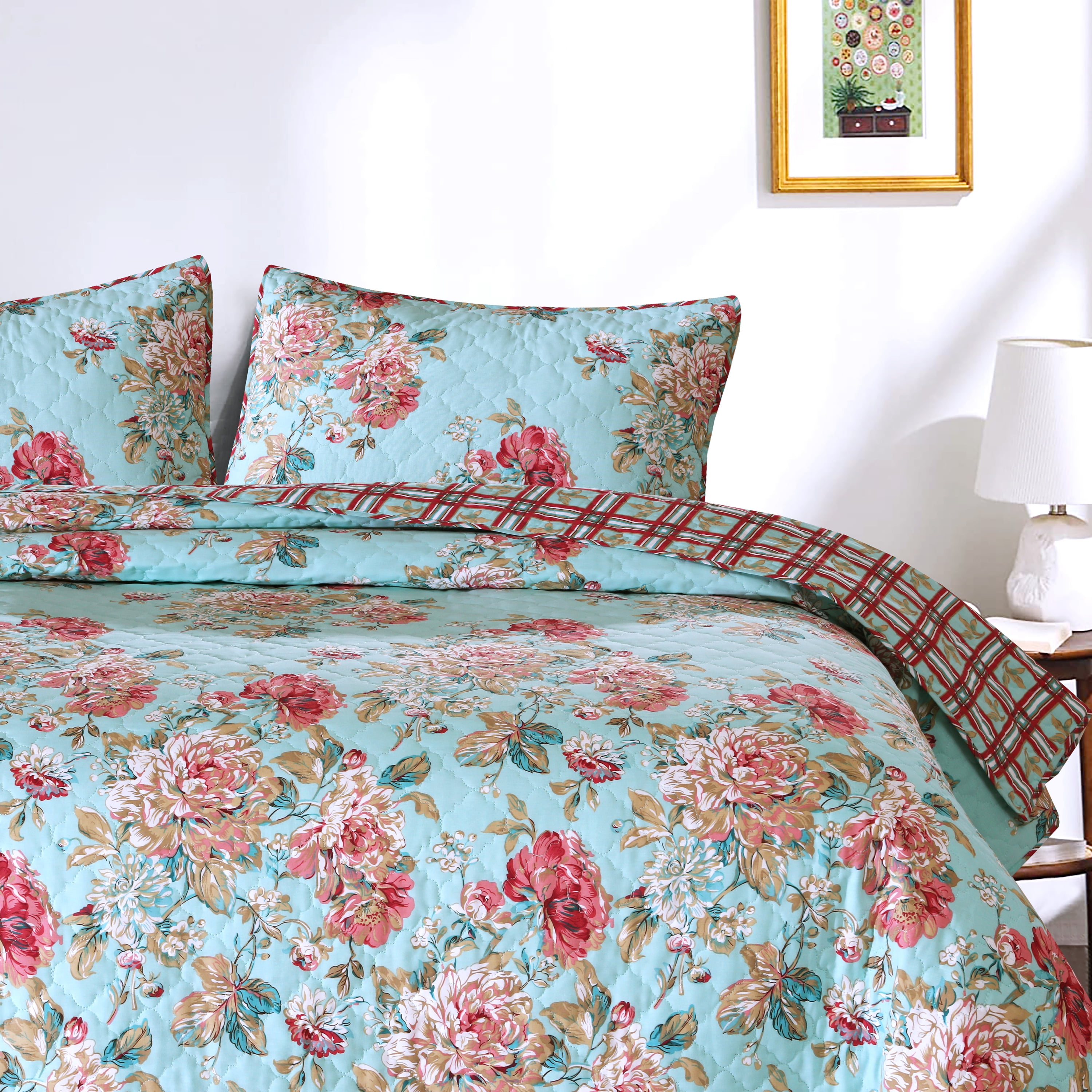 Ruvanti 100 Cotton 2 Pcs Twin Quilt Set, Bedspreads, Lightweight