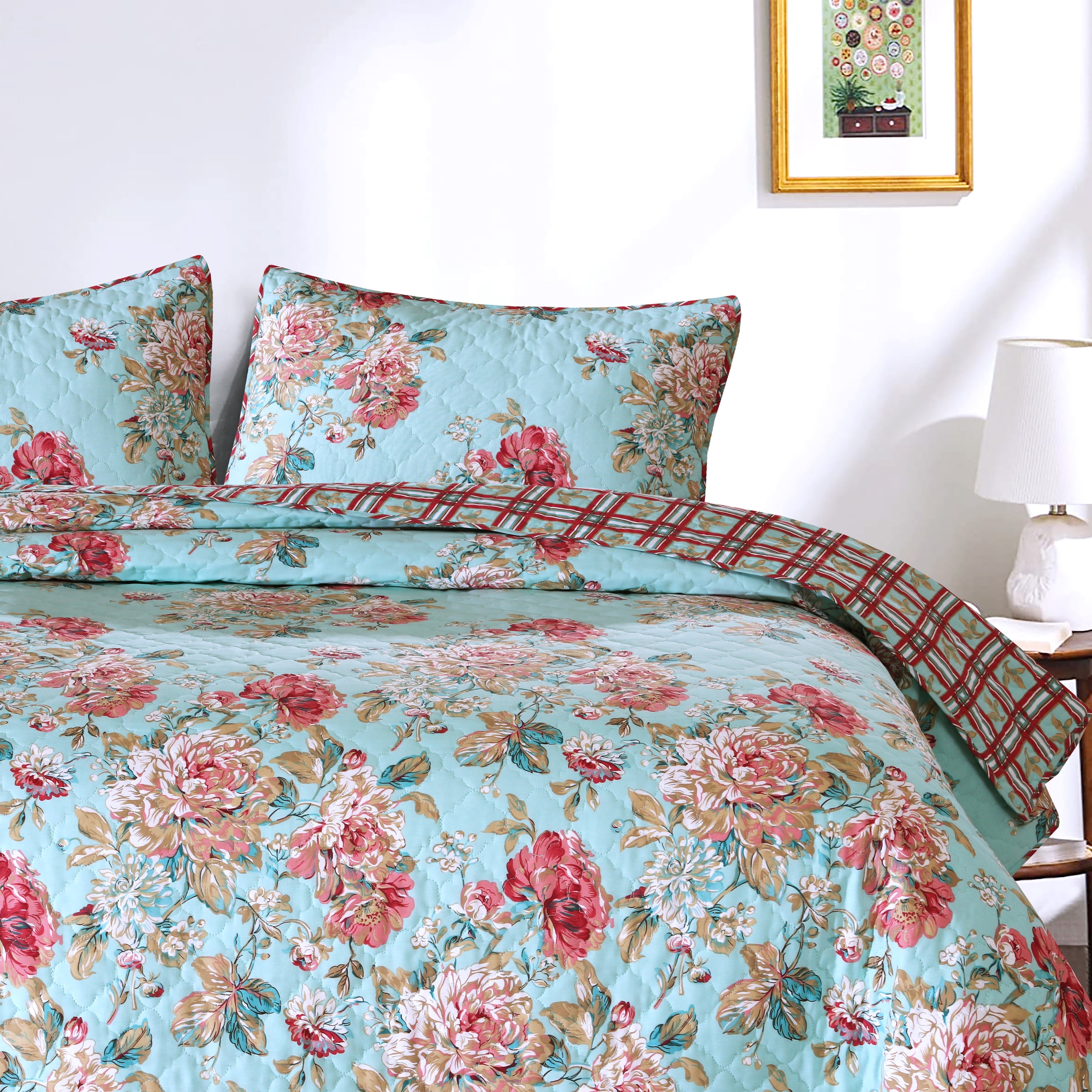Ruvanti 100% Cotton 3 Pcs Full Bed Quilt Set, Lightweight, Soft & Warm ...