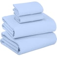 thumbnail image 1 of RUVANTI Flannel Sheets Queen Size - 100% Cotton Double Brushed Bed Sheets, Deep Pockets 16 Inches Queen Sheet Set, All Seasons Breathable & Extra Soft - Warm & Cozy, 4 Piece, Sky Blue, 1 of 8