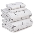 thumbnail image 1 of RUVANTI 100% Cotton Sheets Full Size Bed Set - 300 Thread Count Silky Soft Sateen Weave, Cooling, Lightweight & Breathable, 16" Deep Pocket, Durable & Luxury Satin-Like, 4 Piece, Childhood Sketch, 1 of 8