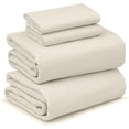 thumbnail image 1 of RUVANTI 100% Cotton Sheets for Queen Size Bed - Crispy Cooling Percale Sheets - Breathable & Durable Queen Sheet Set - Deep Pocket 16 Inches (Fits up to 18") - Creamy White - 4 Pieces, 1 of 8