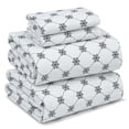 thumbnail image 1 of RUVANTI 100% Cotton Sheets for Queen Size Bed - Crispy Cooling Percale Sheets - Breathable & Durable Queen Sheet Set - 16 Inches Deep Pocket Queen Size Sheets - Damask Snowflake - 4 Pieces, 1 of 9