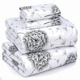thumbnail image 1 of RUVANTI 100% Cotton Sheets – King Size Percale Bedding, Cooling & Breathable Floral Design, Durable with a Crisp, Soft & Comfortable Feel, 16" Deep Pocket, 4-Piece Set, Dandelion, 1 of 10