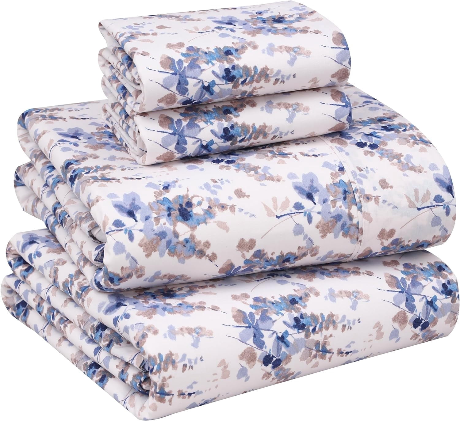 Sheets King Pattern Spring Ruvanti 100% Cotton Sheets - Soft & Breathable King Sheet Set - Deep ...