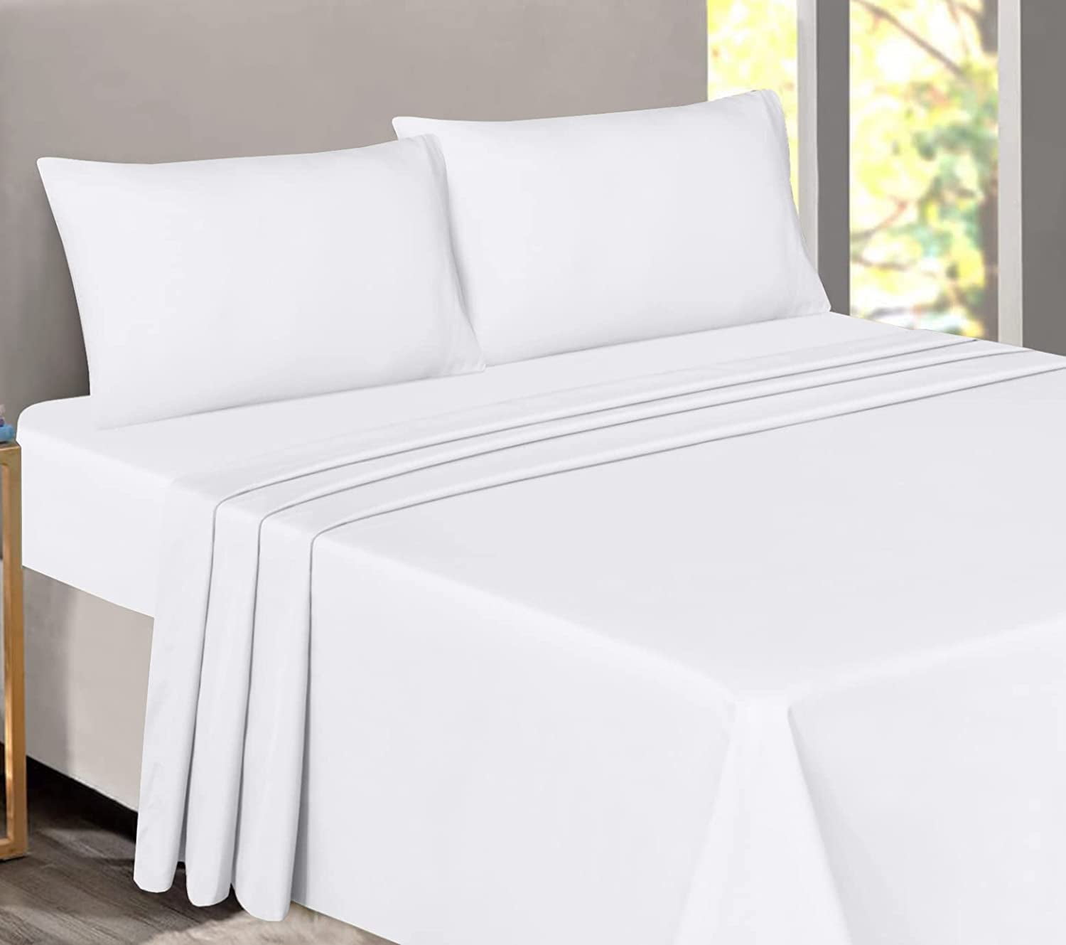 Ruvanti 100 Cotton Sheets Soft & Breathable King Sheet Set Deep