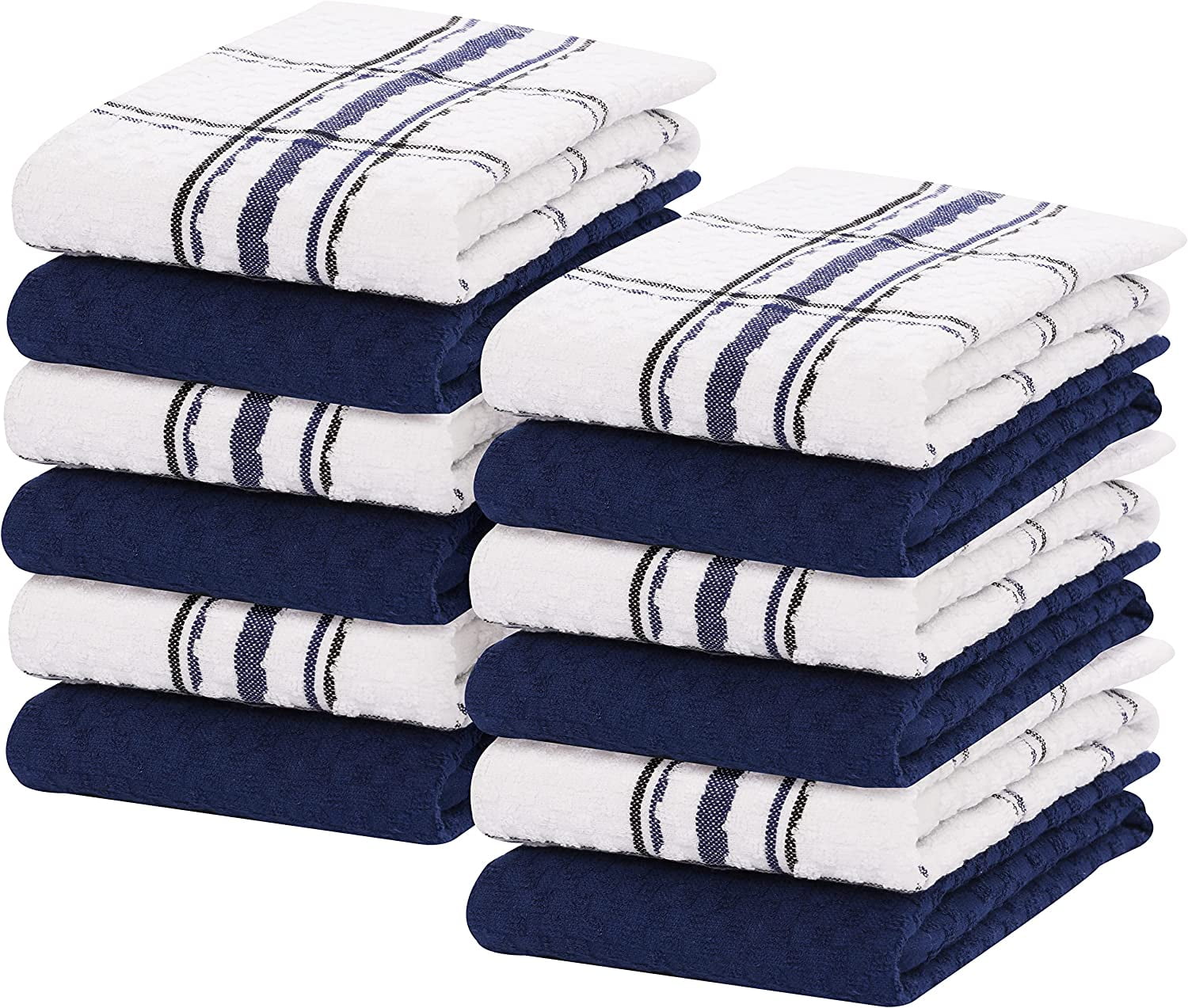 Ruvanti 12 Pcs 100% Cotton 15x25 Kitchen Towels, Dish Towel for