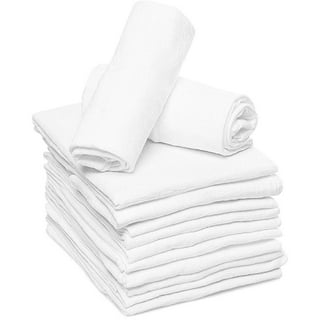 Washcloths -13x13 Inches, White, 12 Pack, 100% Cotton, Heavy Duty, Durable, Excellent Craftsmanship, Highly Absorbent, 1.6 lbs per Dozen, Multipurpose