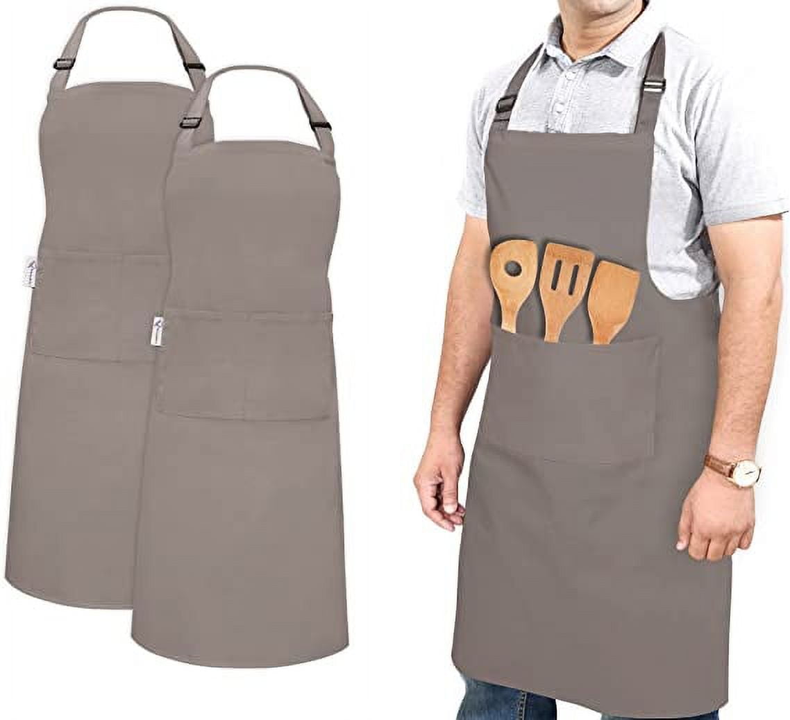 Ruvanti Aprons for Men, Women with Pockets Cotton Enrich Durable Large