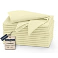 thumbnail image 1 of Ruvanti Cloth Napkins Set of 12, 18x18 Reusable Napkins Cloth Washable, Soft & Durable Table Napkins, Polycotton Chambray Dinner Napkins for Parties, Christmas, Thanksgiving, Weddings - Cream, 1 of 8