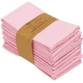 thumbnail image 1 of Ruvanti Cloth Napkins Set of 12, 18x18 inches Napkins Cloth Washable, Soft, Durable, Absorbent, Cotton Blend. Table Dinner Napkins Cloth for Hotel, Lunch, Restaurant, Wedding Event, Parties - Pink, 1 of 4
