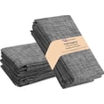 thumbnail image 1 of Ruvanti Cloth Napkins Set of 12 Cotton 100%, 20x20 inches Top Napkins Cloth Washable, Soft, Absorbent. Cotton Napkins for Parties, Christmas, Thanksgiving, Weddings, Dinner Napkins Cloth - Grey Print, 1 of 9