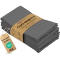 thumbnail image 1 of Ruvanti Cloth Napkins Set of 4, 18x18 Inches Napkins Cloth Washable, Soft, Durable, Absorbent, Cotton Blend. Table Dinner Napkins Cloth for Hotel, Lunch, Restaurant, Wedding Parties - Charcoal Grey, 1 of 8