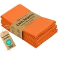 thumbnail image 1 of Ruvanti Cloth Napkins Set of 6, 18x18 Inches Napkins Cloth Washable, Soft, Durable, Absorbent, Cotton Blend. Table Dinner Napkins Cloth for Thanksgiving, Halloween Dinners Parties - Orange/Fall, 1 of 9