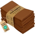 thumbnail image 1 of Ruvanti Cloth Napkins set of 12, 18x18 Inches Napkins Cloth Washable, Soft, Durable, Absorbent, Cotton Blend. Table Dinner Napkins Cloth for Hotel, Weddings, Parties - Caramel Cafe, 1 of 8