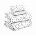 thumbnail image 1 of RUVANTI Flannel Sheets Twin Size - GOTS Certified 100% Organic Cotton, 3 Piece Warm, Soft & Breathable Set, Deep Pocket Snug Fit, Double Brushed Cozy All Season Bedding, Linen Blooms, 1 of 4