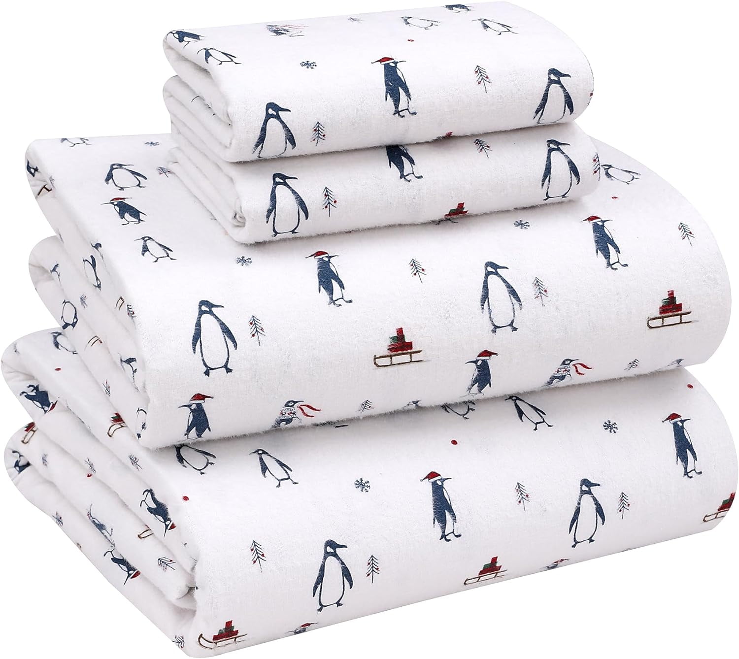 Ruvanti Flannel Sheets King Size 100 Cotton Brushed Flannel Bed