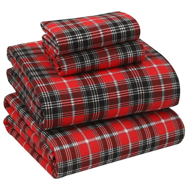 Ruvanti Flannel Sheets King Size 100 Cotton Brushed Flannel Bed