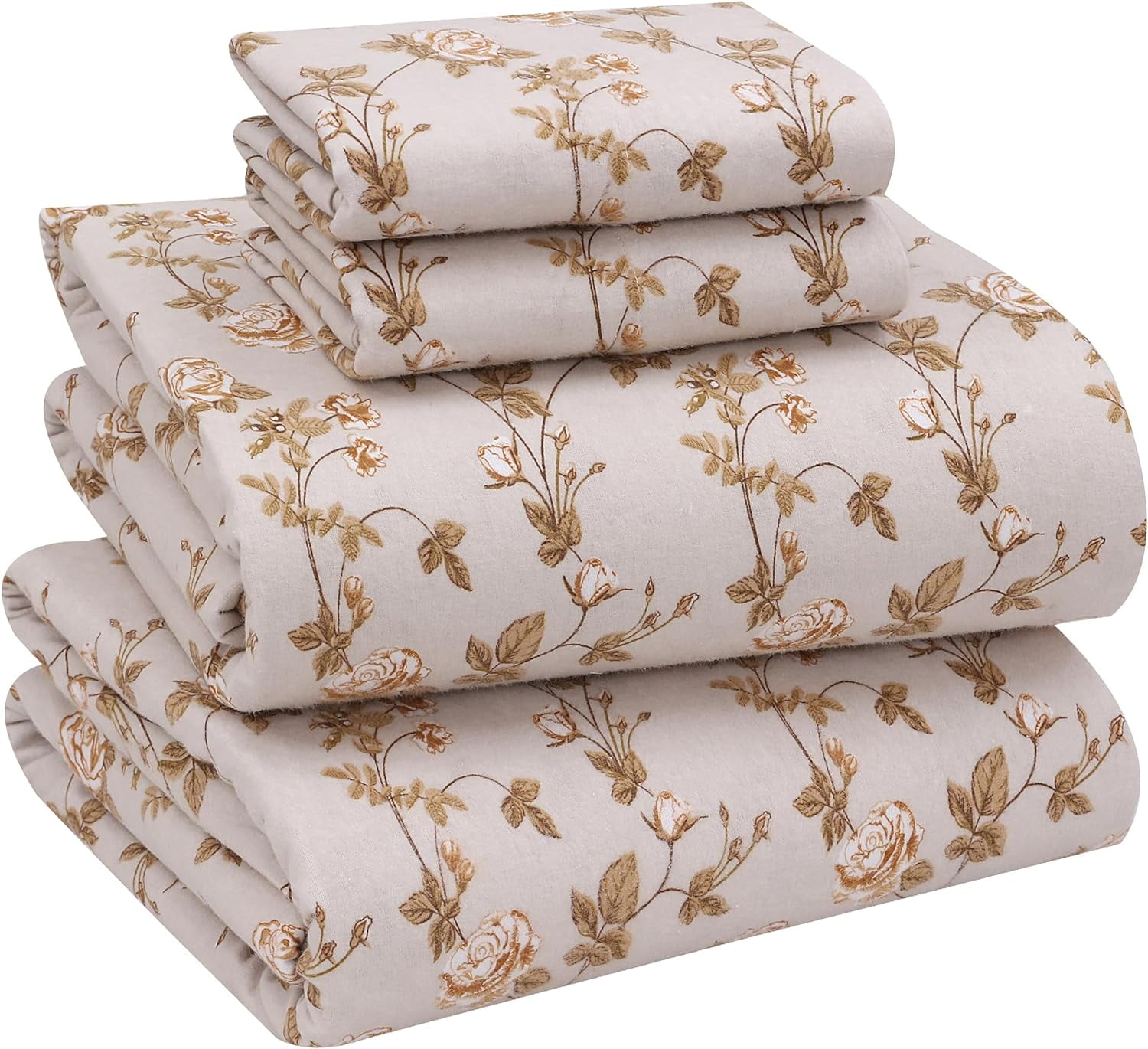 Ruvanti Flannel Sheets Queen Size 100 Cotton Brushed Flannel Bed