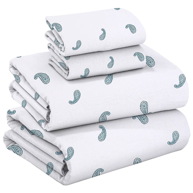 Ruvanti Flannel Sheets Queen Size 100 Cotton Brushed Bed Sheet Sets