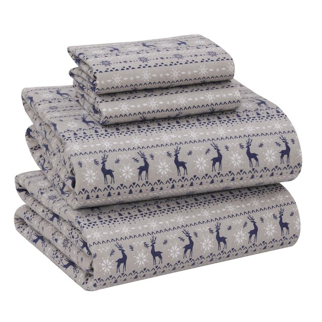 Ruvanti Flannel Sheets Queen Size 100 Cotton Brushed Flannel Bed
