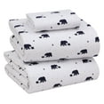 thumbnail image 1 of Ruvanti Flannel Sheets Twin XL Size - 100% Cotton Brushed Flannel Bed Sheet Sets - Deep Pockets 16 inches (Fits up to 18") - All Seasons Breathable & Super Soft - Warm & Cozy - 3 Pcs - Oh hi Bear, 1 of 8
