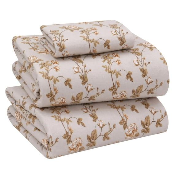 Ruvanti Flannel Sheets Twin XL Size - 100% Cotton Brushed Flannel Bed Sheet Sets - Deep Pockets 16 inches (Fits up to 18") - All Seasons Breathable & Super Soft - Warm & Cozy - 3 Pcs - Dazzale