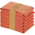 thumbnail image 1 of Ruvanti Flour Sack Towels 6 Pack 28"x28", Ring Spun 100% Cotton Flour Sack Dish Towels, Machine Washable, Absorbent Tea Towels - Flour Sack Kitchen Towels for Drying & Cleaning - Orange, 1 of 10