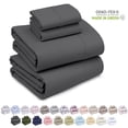 thumbnail image 1 of Ruvanti Full Size Sheets Set - Luxurious Silky Soft Microfiber Bedding - Cozy & Comfy - 15 inch Deep Pocket (Fits up to 17") Hotel Bed Sheets - 4 Pcs - Dark Grey, 1 of 9