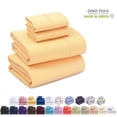 thumbnail image 1 of Ruvanti King Size Sheets Set - Luxurious Silky Soft Microfiber Bedding - Cozy & Comfy - 15 Inch Deep Pocket (Fits up to 17") Hotel Bed Sheets - 4 Pcs - Cream Gold, 1 of 9
