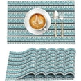 thumbnail image 1 of Ruvanti Placemats 100% Cotton 13x19 inch, Dining Table Placemats Set of 6, Modern Place Mats for Dining Table Décor, Kitchen & Table Linens, Coffee Mat for Christmas Dinners – Kite, 1 of 8