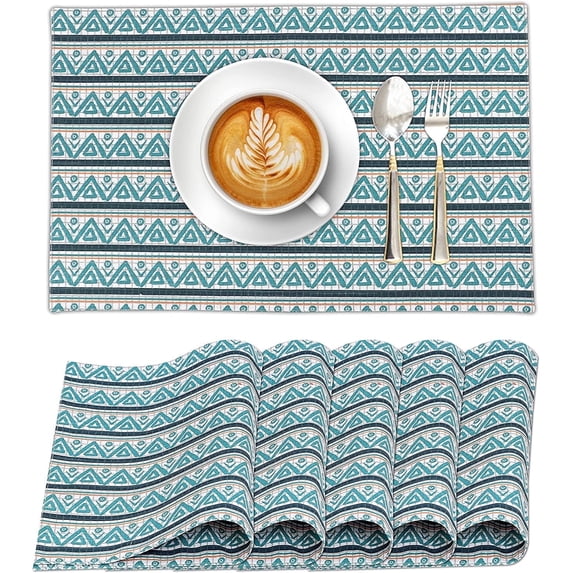 Ruvanti Placemats 100% Cotton 13x19 inch, Dining Table Placemats Set of 6, Modern Place Mats for Dining Table Décor, Kitchen & Table Linens, Coffee Mat for Christmas Dinners – Kite