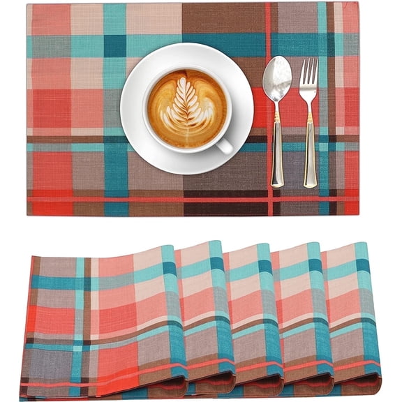 Ruvanti Placemats 100% Cotton 13x19 inch, Dining Table Placemats Set of 6, Modern Place Mats for Dining Table Décor, Kitchen & Table Linens, Coffee Mat for Christmas Dinners – Likely