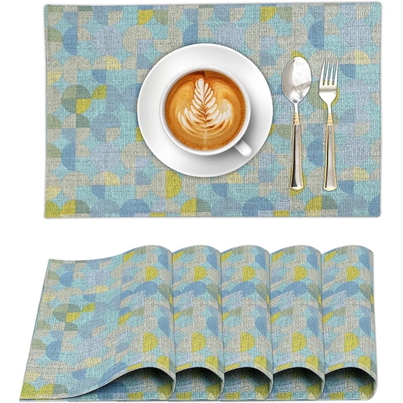 Ruvanti Placemats 100% Cotton 13x19 inch, Dining Table Placemats Set of 6, Modern Place Mats for Dining Table Décor, Kitchen & Table Linens, Coffee Mat for Christmas Dinners – Quarterly