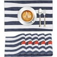 thumbnail image 1 of Ruvanti Placemats 100% Cotton 13x19 inch, Dining Table Placemats Set of 6, Modern Place Mats for Dining Table Décor, Kitchen & Table Linens, Coffee Mat for Christmas Dinners – Watermelon, 1 of 8