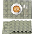 thumbnail image 1 of Ruvanti Placemats 100% Cotton 13x19 inch, Dining Table Placemats Set of 6, Modern Place Mats for Dining Table Décor, Kitchen & Table Linens, Coffee Mat for Christmas Dinners – Floral Tiles, 1 of 8