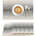 thumbnail image 1 of Ruvanti Placemats 100% Cotton 13x19 inch, Dining Table Placemats Set of 6, Modern Place Mats for Dining Table Décor, Kitchen & Table Linens, Coffee Mat – Faded, 1 of 9