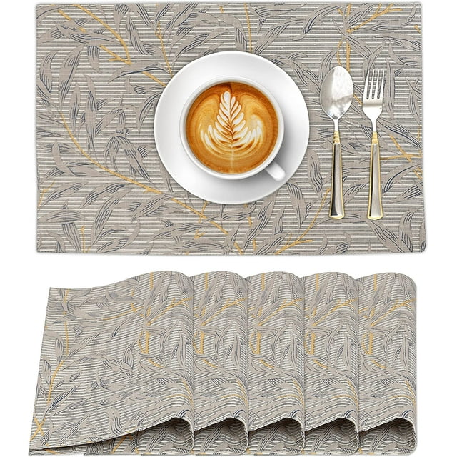 Ruvanti Placemats 100 Cotton 13x19 inch, Dining Table Placemats Set of