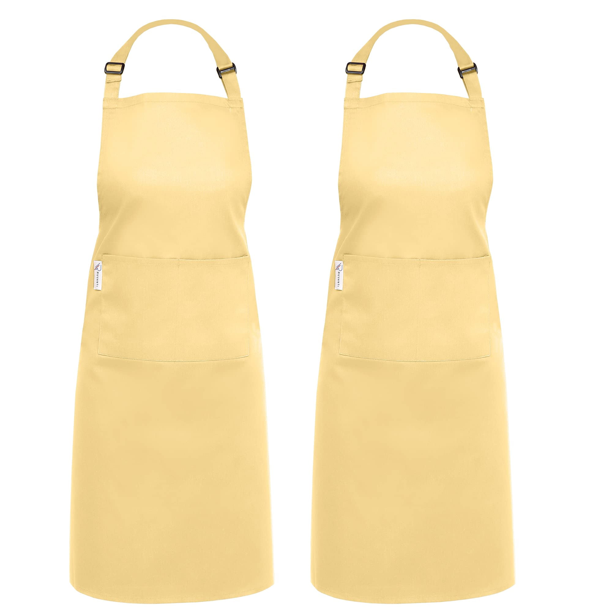 Ruvanti Professional Grade 2 Pack Aprons 100 Cotton 28” x 36