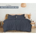 thumbnail image 1 of RUVANTI Dark Grey Duvet Cover Queen Size - Soft Egyptian Cotton Duvet Cover Set 3 Pieces with Button Closure, 1 Duvet Cover 92x96 inches and 2 Pillow Shams ., 1 of 7